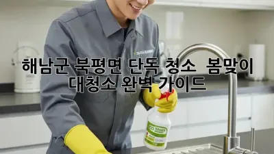 해남군 북평면 단독 청소 🏠✨ 봄맞이 대청소, 완벽 가이드!