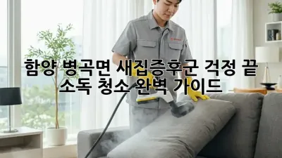 함양 병곡면 새집증후군 걱정 끝! 소독 청소 완벽 가이드